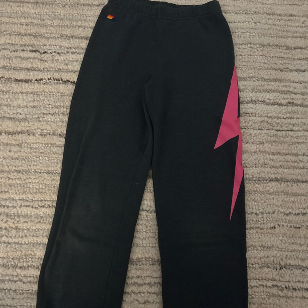 Super cute Navy and pink lighting bolt sweats. Great condition. Rarely worn